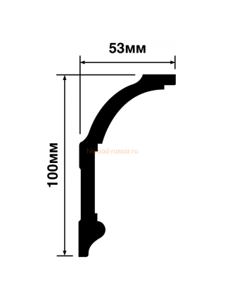 A100 Карниз 100мм х 53мм х 2000мм