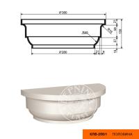 КЛВ-255/1 HALF Капитель полуколонны LEPNINAPLAST 