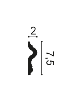 PX202 Молдинг (75мм/20 мм)