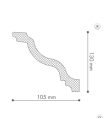Потолочный плинтус (карниз) NMC Wallstyl® WT11